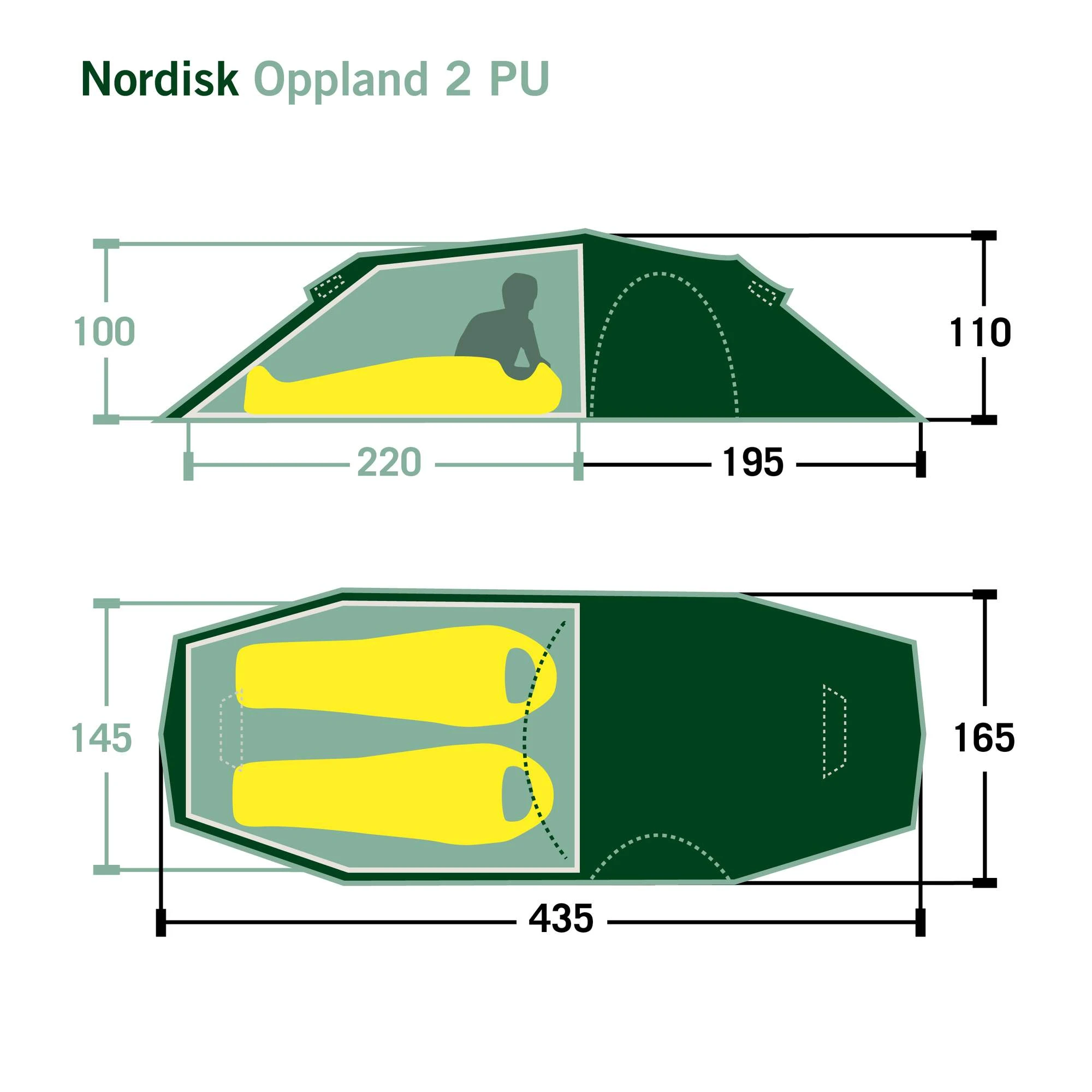 Nordisk OPPLAND 2 PU TENT - Tunnelzelt 2 Nordisk OPPLAND 2 PU TENT - Tunnelzelt – Bild 2